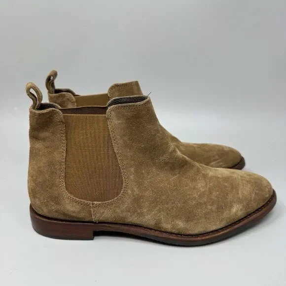 Johnston & Murphy GABRIELLE Slip On Chelsea Boots Brown Suede Size 8