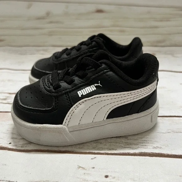 Puma Caven 2.0 Sneakers Black White Low Top Lace Up 4C
