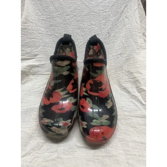 Cougar Women's Chelsea Floral Multicolor Pull On Rain Boots Size 7