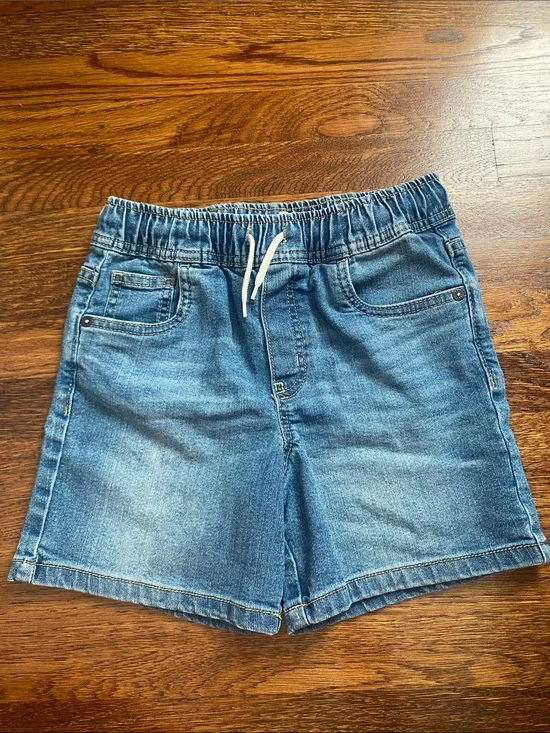 Oshkosh Kids Denim Drawstring Shorts - Blue Size 8 EUC