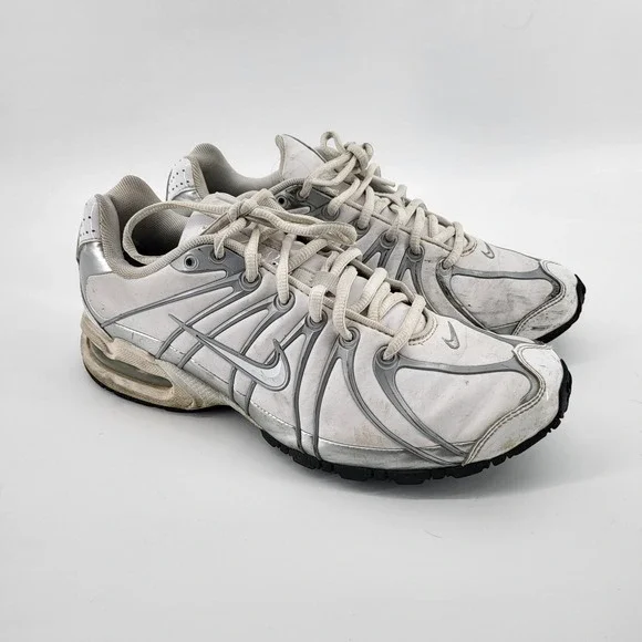 NIKE AIR MAX TORCH SL Sneakers Shoes 317004-111 Womens‎ 9 White & Silver Running