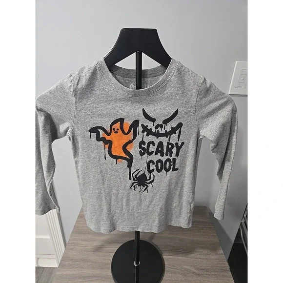 OSH KOSH‎ ORGINAL KIDS SCARY COOL LONG SLEEVE SHIRT GREY SIZE 6/6A