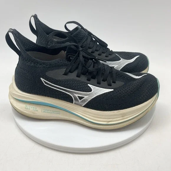 Mizuno Sneakers Womens‎ 8 Neo Zen 411496 9000 Black Running Athletic Shoes