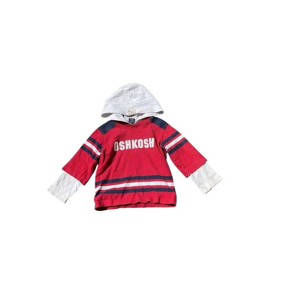 VTG OshKosh B'Gosh‎ Hoodie Red Gray 4|4T