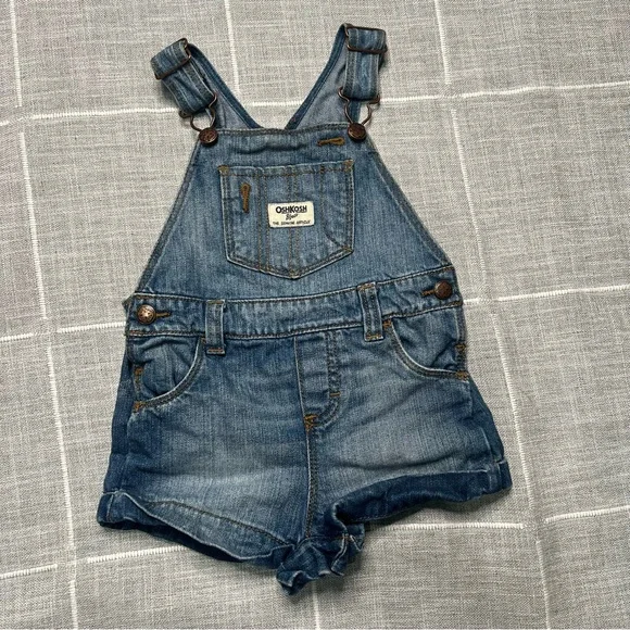 Osh Kosh Bgosh Denim Overalls Shorts Shortalls‎ 18 Months