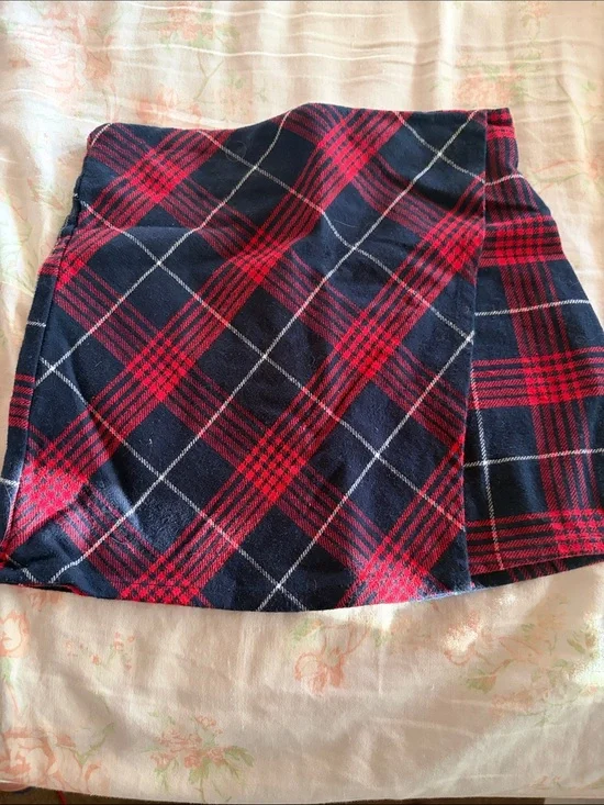 OshKosh B'gosh Red and Navy Plaid Skirt