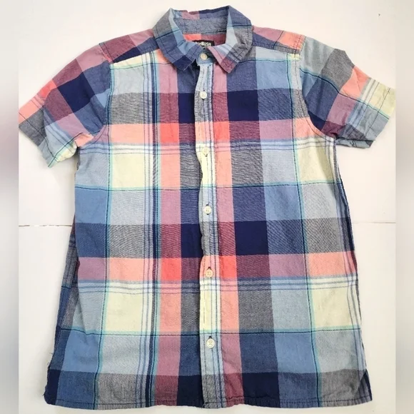 Oshkosh B'gosh Boys Multi-color Plaid Shirt, Size 12/12A