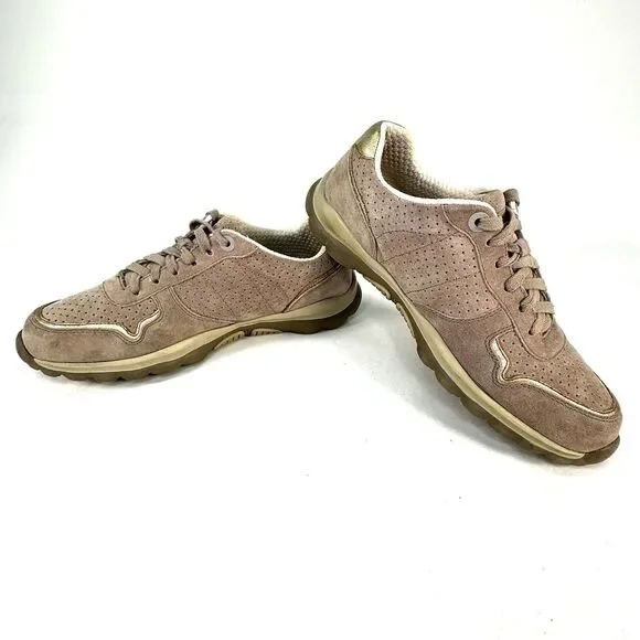 Taos Womens Lifestyle Tan Suede Comfort Cushioned Sneaker Shoes Size US 9.5