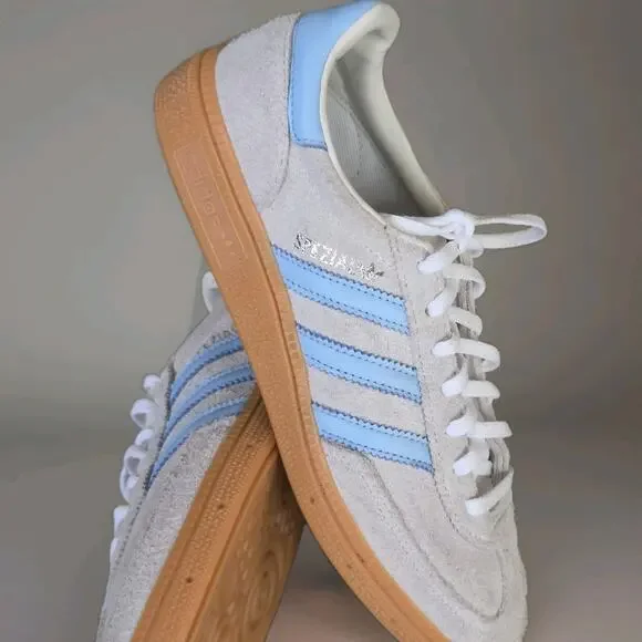 Adidas Handball Spezial Womens US 7.5 Gray Athletic Walking Shoes Sneakers