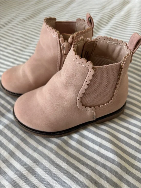 Kids Pink Chelsea Boots