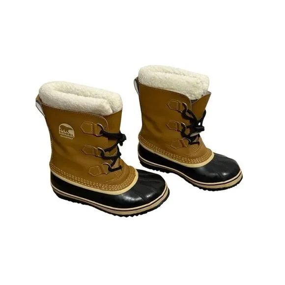 Sorel Yoot Pac TP Waterproof Coated Leather Winter Boots Size 4Y