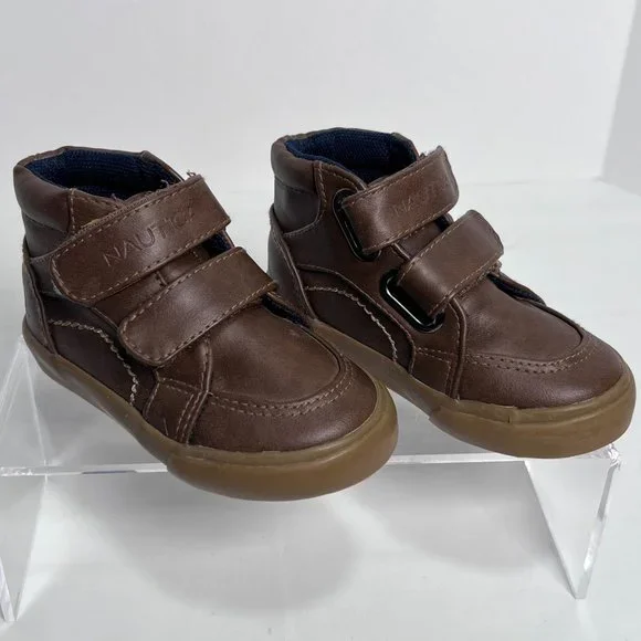Nautica Chukka Boot Toddler Size 5‎ Brown Adjustable Strap Dress Shoe Bootie