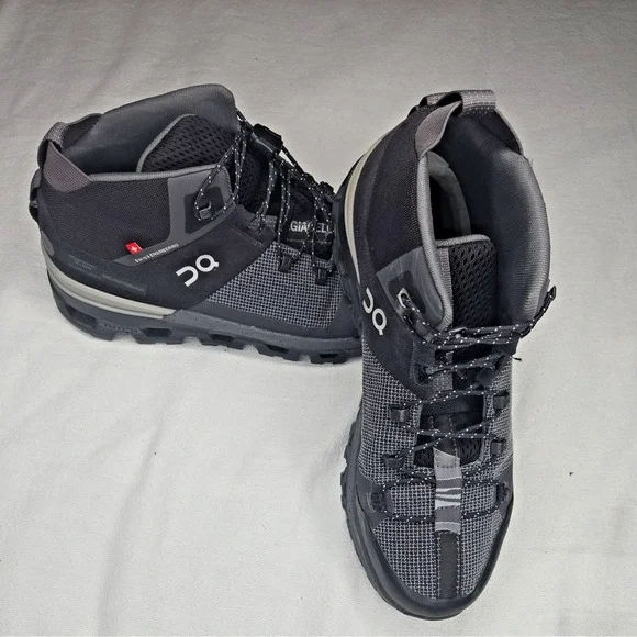 On Cloud Trax WP Trainers Waterproof Trainers Hiking Outdoor Black Shoes W7.5