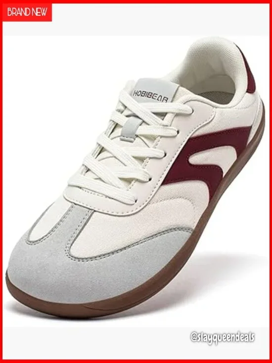 Zero Drop Barefoot Sneakers Wide Fit Lace Up Walking Shoes