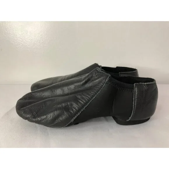 Pre-Owned Dance Jazz Shoes DanzNMotion Youth 5.5M Stretch Leather Pull On Split