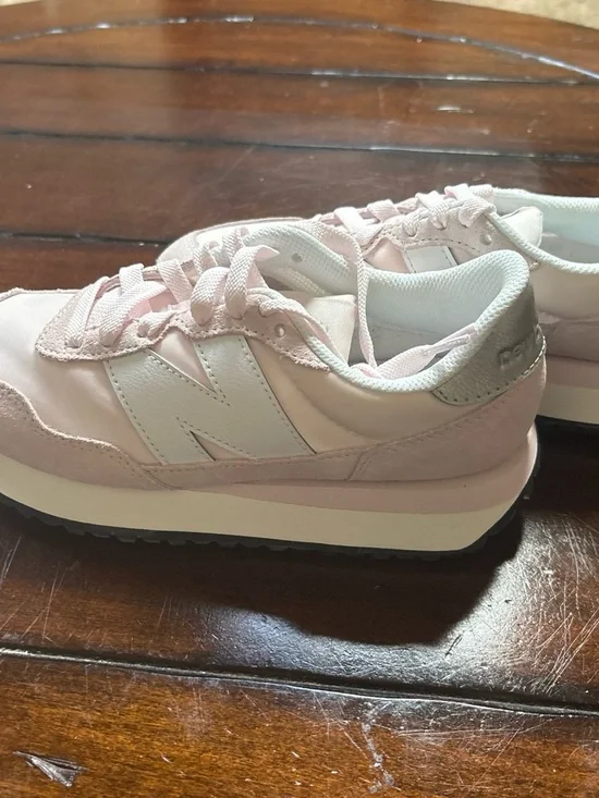 New Balance Pink and White Women's Athletic Sneakers