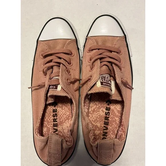 Converse Shoreline Sneakers Womens 8 Rust Pink Chuck Taylor All Star Slip On