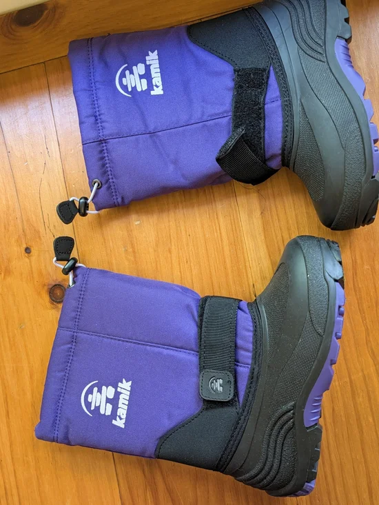Kamik Kids Purple and Black Waterproof Snow Boots