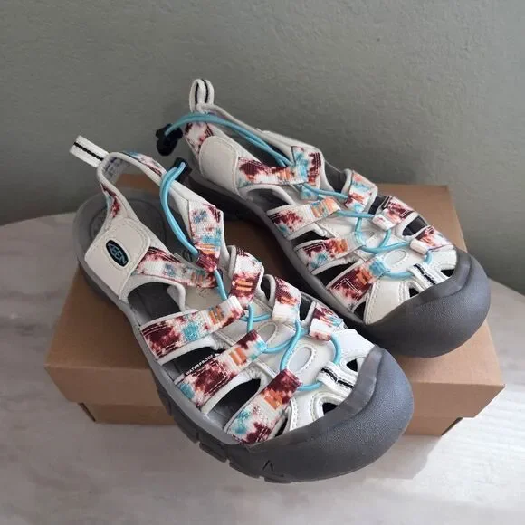 Keen White Multicolor Teal Bungee Athletic Sandals