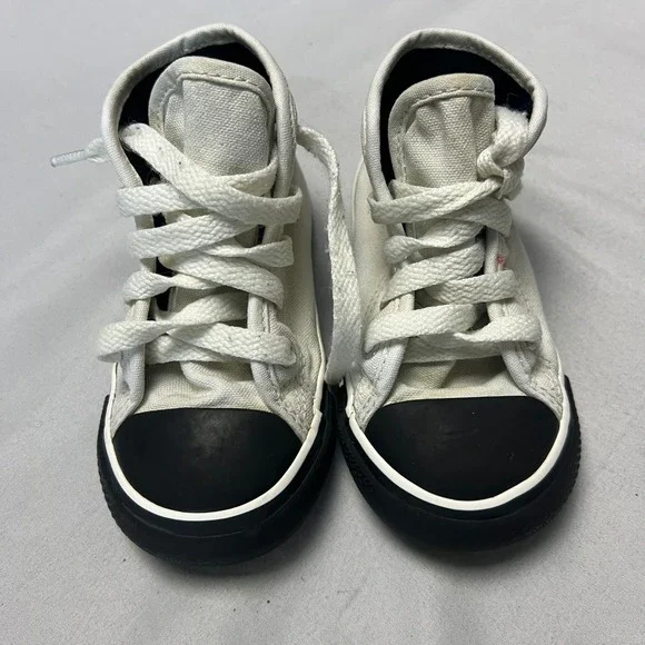 Converse All Star Chuck Taylors High Top Sneakers Toddler Canvas White Size 7‎
