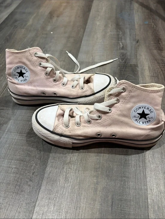 Converse Pink High-Top Kids Sneakers