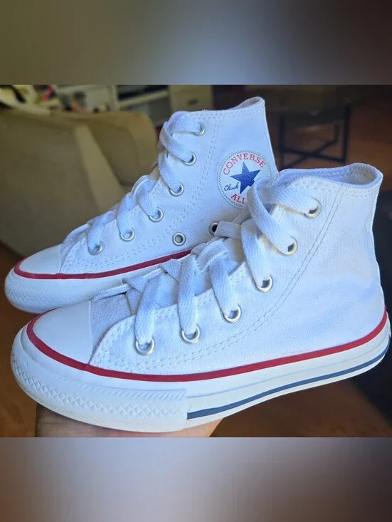 Sz 11 Toddler Kids CONVERSE CTAS HI White Casual Shoes