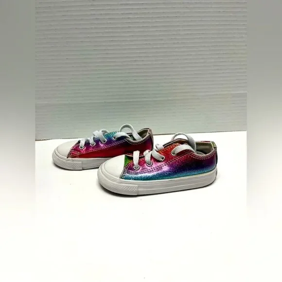 Converse All Star Rainbow Metallic‎ Glitter Sneakers –Size 7