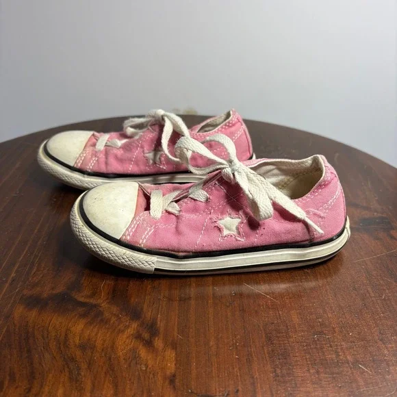 Converse Sneakers Kids 11 Pink One Star Low Top Canvas Lace‎ Up 703652FT