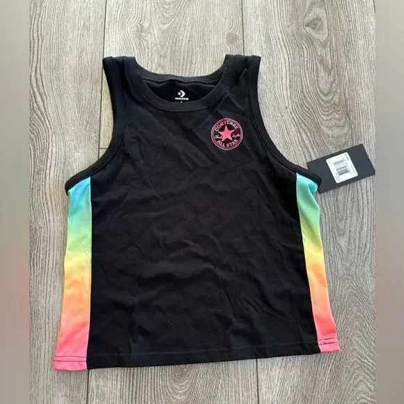 Converse girls tank top with multicolored sides