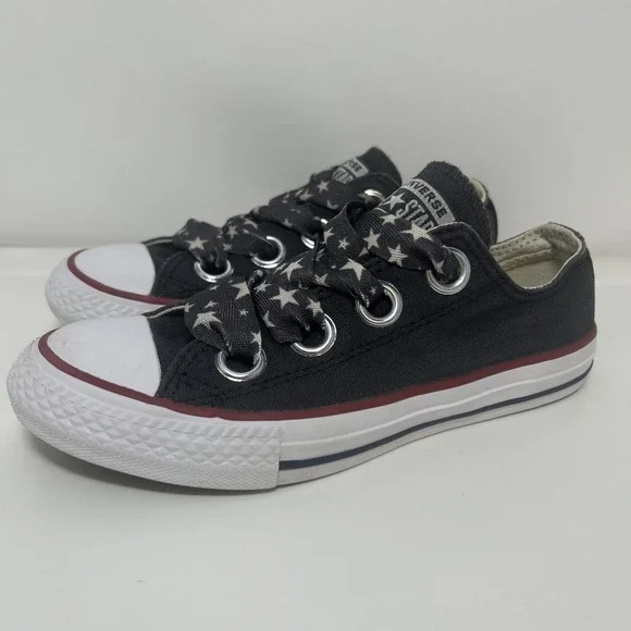 Converse‎ Kids' Chuck Taylor All Star Big Eyelet Ox  Sneakers Sz 1 Ribbon Lace