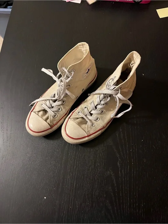Converse Chuck Taylor All Star Cream High Top Sneakers Mens 5 Womens 7