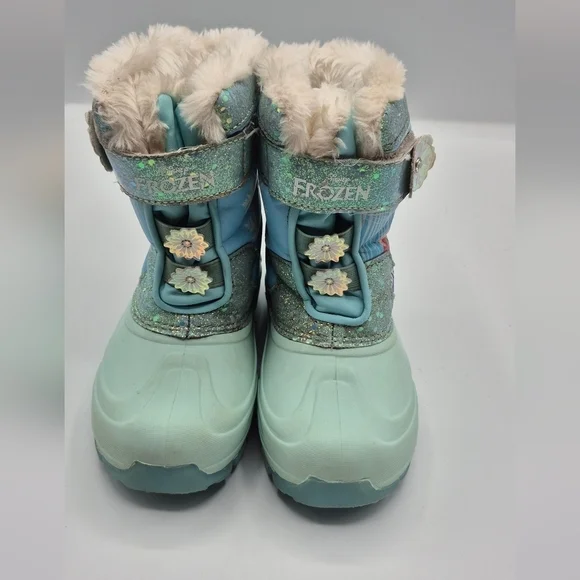 Disney Frozen Kids Boots - Blue and White