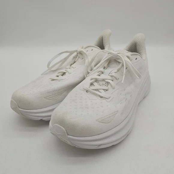 Hoka Clifton 9 Running Shoes Women's Size 11 D White / White