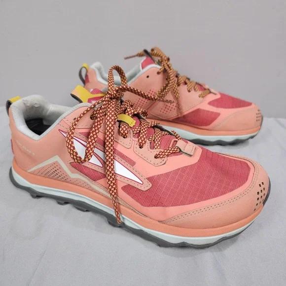 Altra Loan Peak 5 Shoes Women Size 8.5 Pink Rose Coral Low Trail Hiking Sneaker