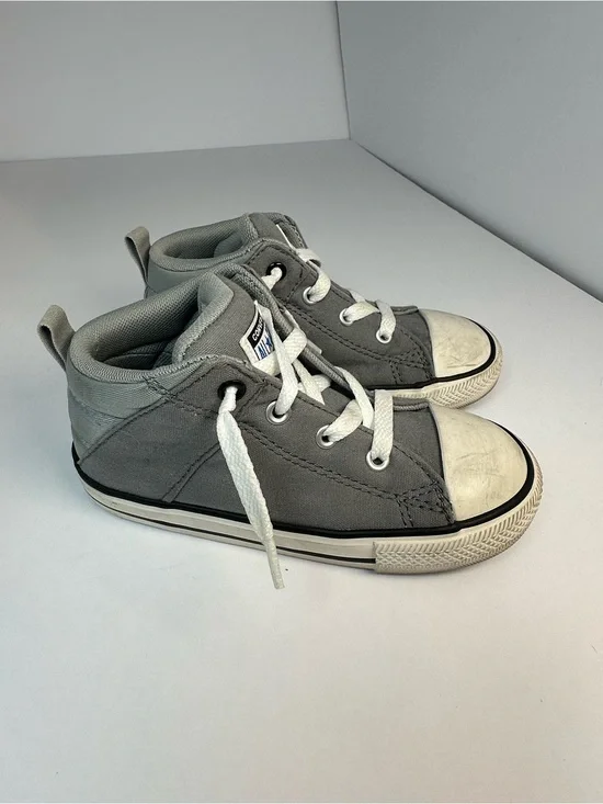 Converse Kids/Toddler Gray High-Top Canvas Sneakers Size 10