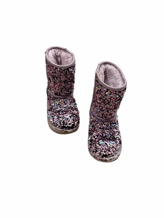 UGG Classic II Stellar Sequin Lilac Frost Boots Girls Size 13