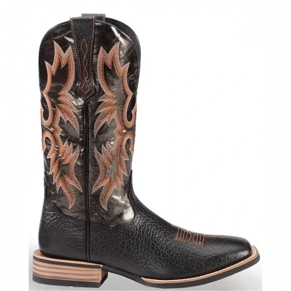 Ariat Boys Square Toe Tombstone Leather Western Cowboy Boots