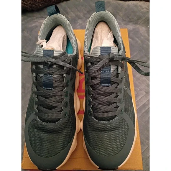 Ryka Podflow Deep Sea Green  Mesh Women's Walking Sneakers Lace Up Eco-Conscious