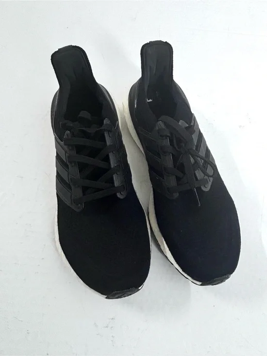 Women’s Adidas Ultraboost Black Athletic Running Sneakers with White Midsole 9