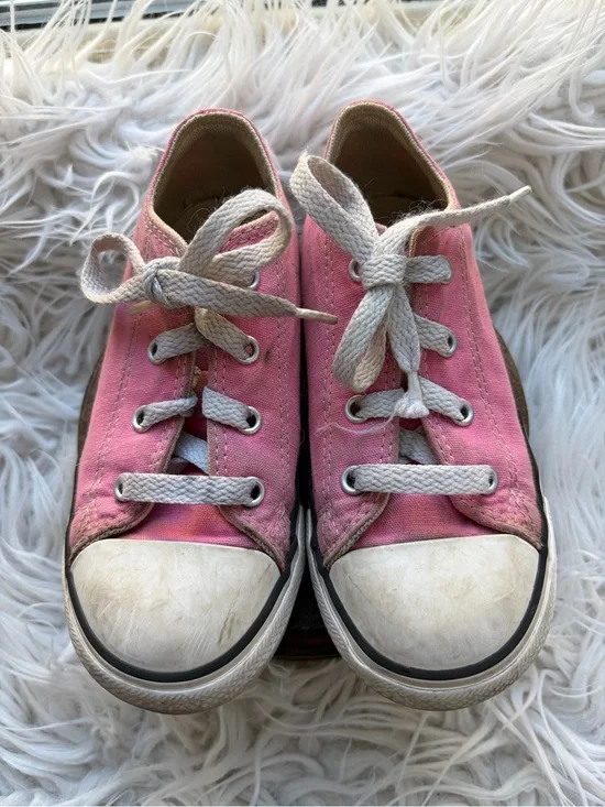 Kids Pink Converse Canvas Sneakers - Casual Lace-Up Shoes