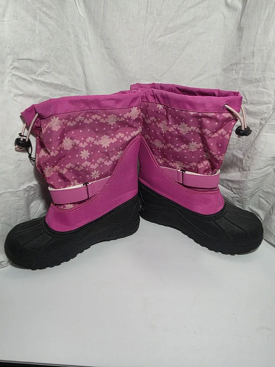 Columbia Girls Magenta Floral Winter Boots