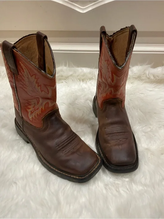 ARIAT BOYS' EARTH WORKHOG® WESTERN BOOTS - SQUARE TOE