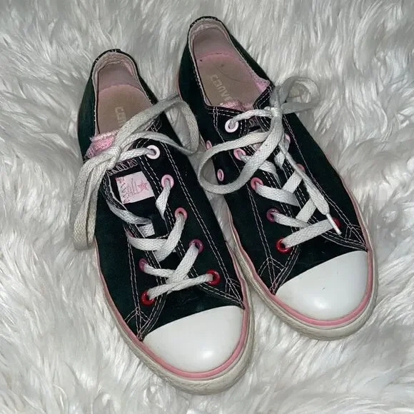 ✨Converse All Star Navy with Pink layered tongue sneakers