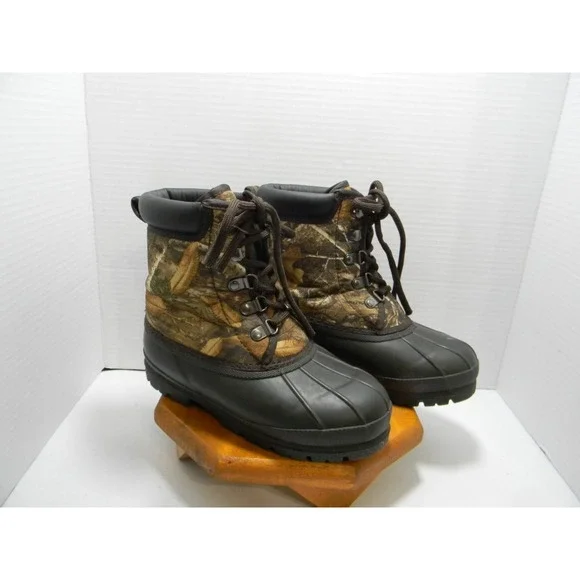 Magellan Outdoors Youth 2 Camo Hunting Winter Duck Boots Lace Up Waterproof