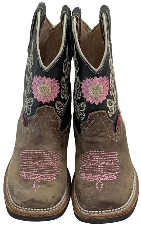 Girls Maury Cheyenne Western Cowboy Boots Size 20 MX US 13 Kids Pink Flower