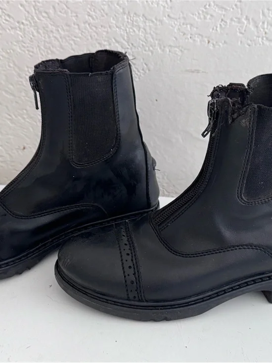 Kids' Black Zip Chelsea Boots