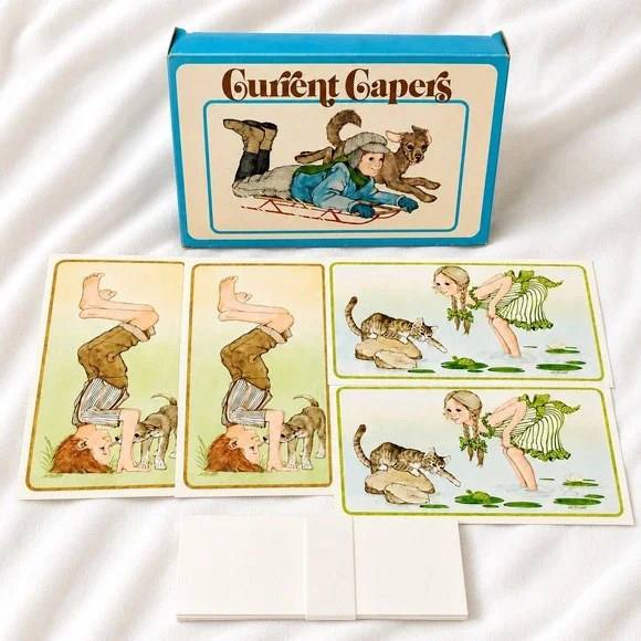 Current Capers Note Cards Vintage‎ 70s L K Powell Animals Stationery Set 4
