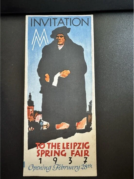 Original 1937 invitation for the Leipzig Spring Fair Germany