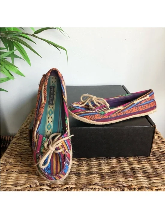 Nine West Aztec Espadrille Flats 8.5