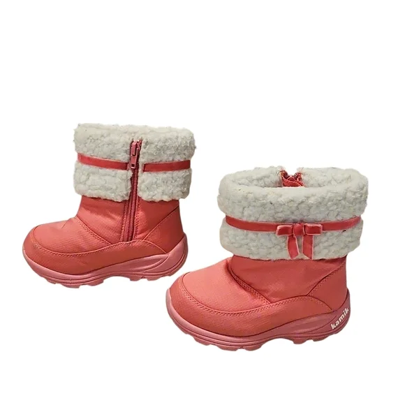 Kamik Pink/White Winter Boots